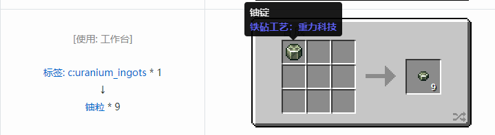 我的世界铁砧工艺重力科技合成表大全2026