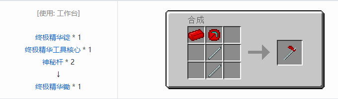 我的世界神秘农业工具合成表大全2026