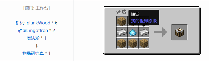 我的世界魔法金属mod设备合成表大全2026