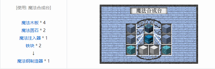 我的世界魔法金属mod设备合成表大全2026