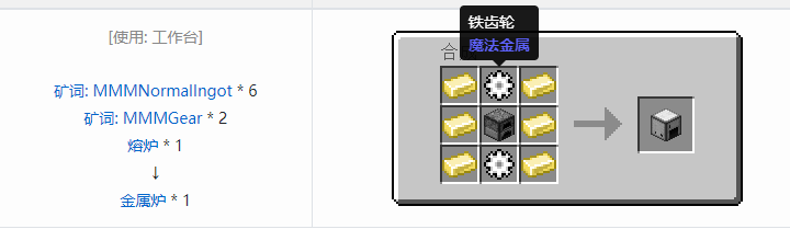 我的世界魔法金属mod设备合成表大全2026