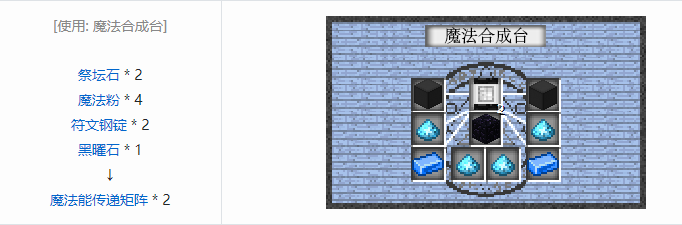我的世界魔法金属mod设备合成表大全2026