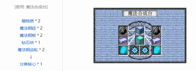 我的世界魔法金属mod设备合成表大全2026