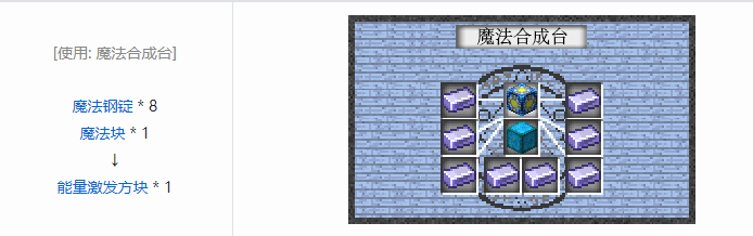 我的世界魔法金属mod设备合成表大全2026