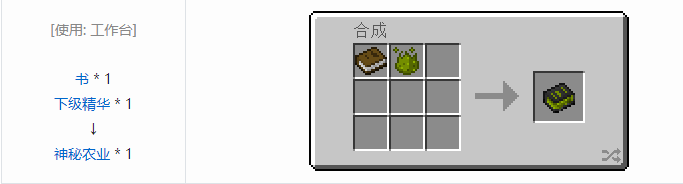 我的世界神秘农业合成表大全2026