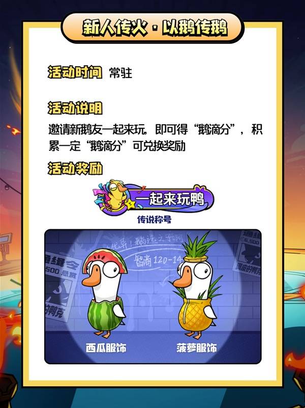 鹅鸭杀开服活动一览