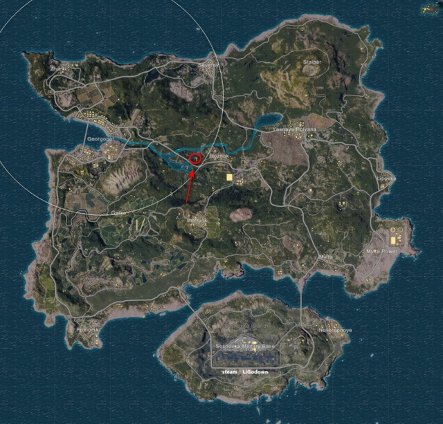 《绝地求生》R城跑毒路线一览