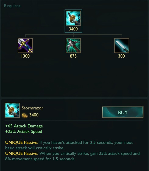 《LOL》暴风剃刀一览