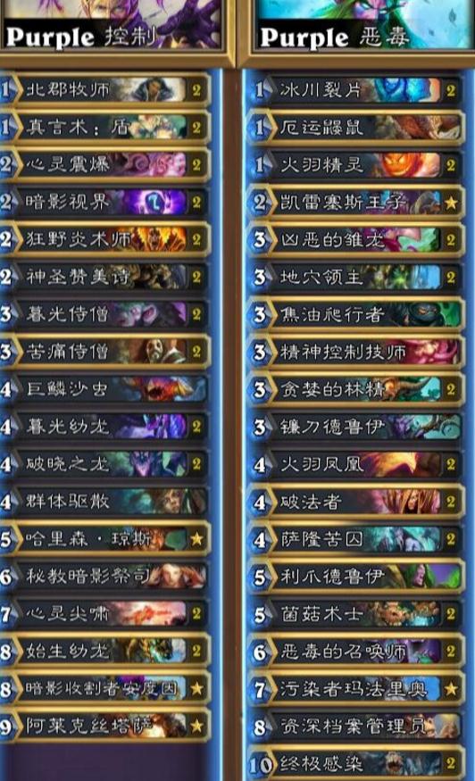 《炉石传说》美服HCT第一赛季预选赛Purple卡组解析