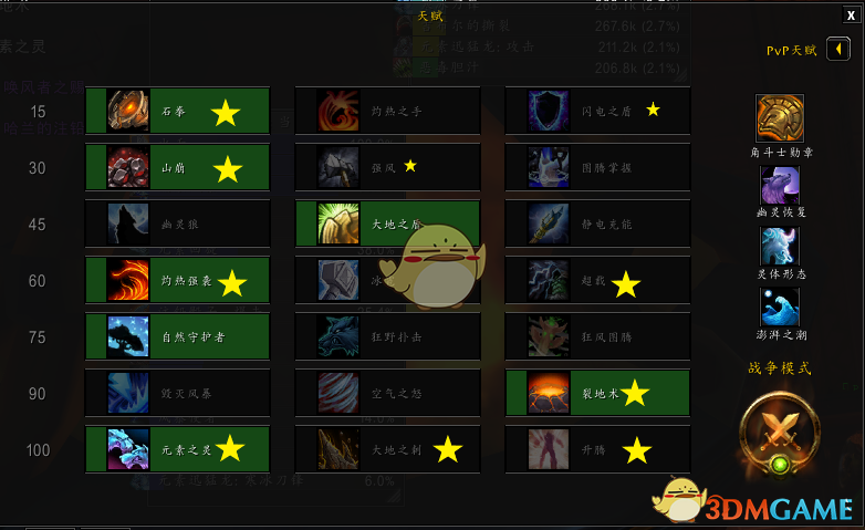 《魔兽世界》8.1增强萨天赋搭配
