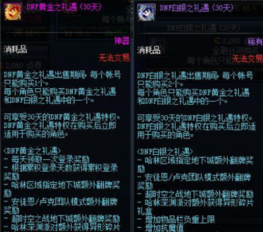 《DNF》礼遇特权值不值得买分析