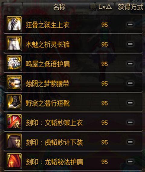 《DNF》95五套哈林对比