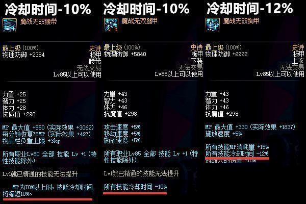 《DNF》95通用减CD装备搭配一览