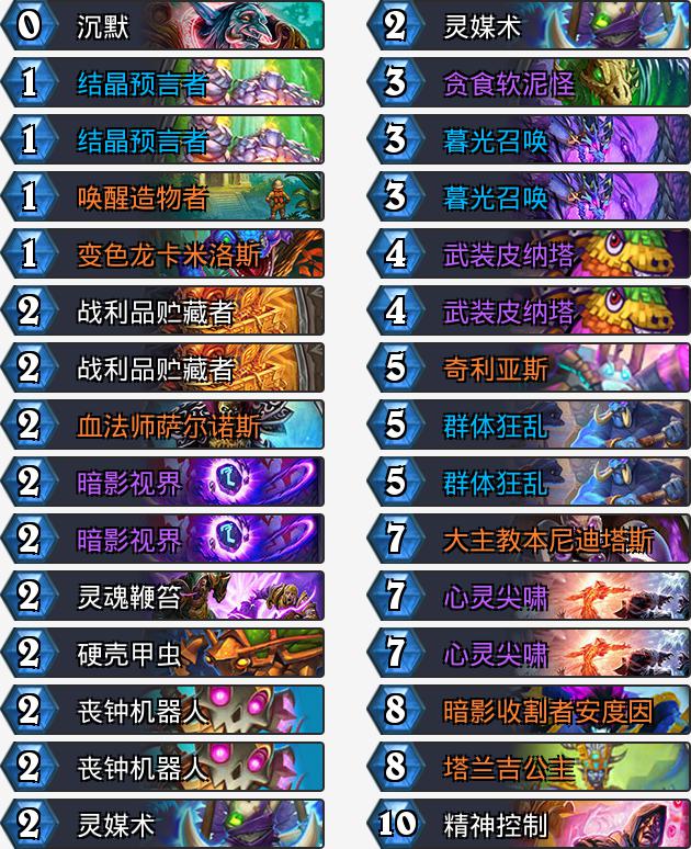 《炉石传说》拉斯塔哈末期脏牧卡组推荐