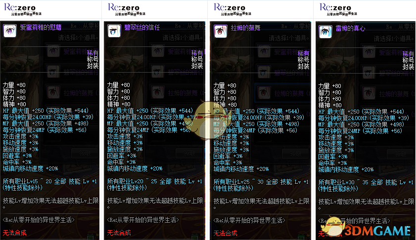 《DNF》五一3级称号和2级称号对比