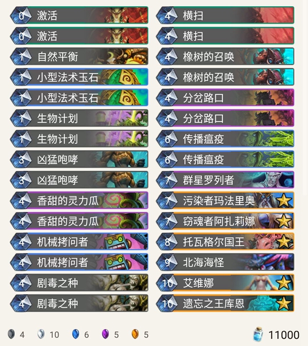 《炉石传说》暗影崛起burnt狂野巨贪德卡组推荐
