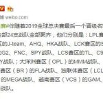 《LOL》2019全球总决赛参赛队伍名单