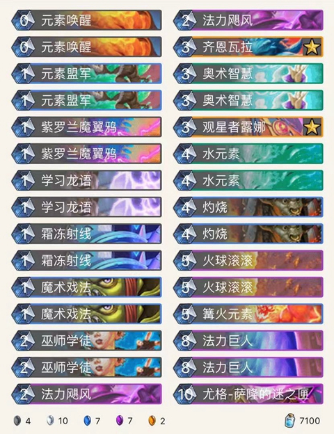 《炉石传说》巨龙降临元素法卡组介绍