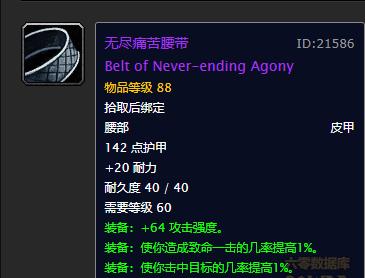 《魔兽世界》无尽痛苦腰带介绍