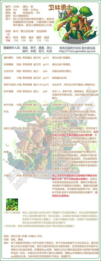 洛克王国卫林勇士技能表